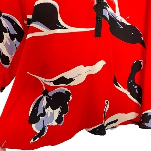 Yumi Kim Silk Floral Top Red Size S - Picture 8 of 9